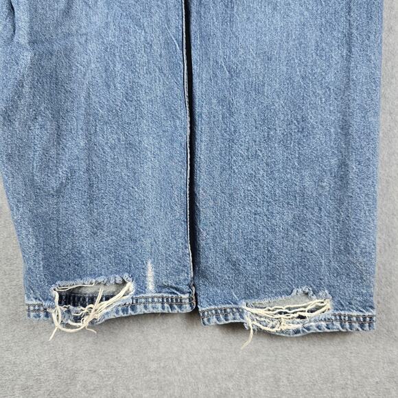 We the Free Jeans Womens Size 32 CRVY Destructed Straight Leg Free People - Picture 10 of 16